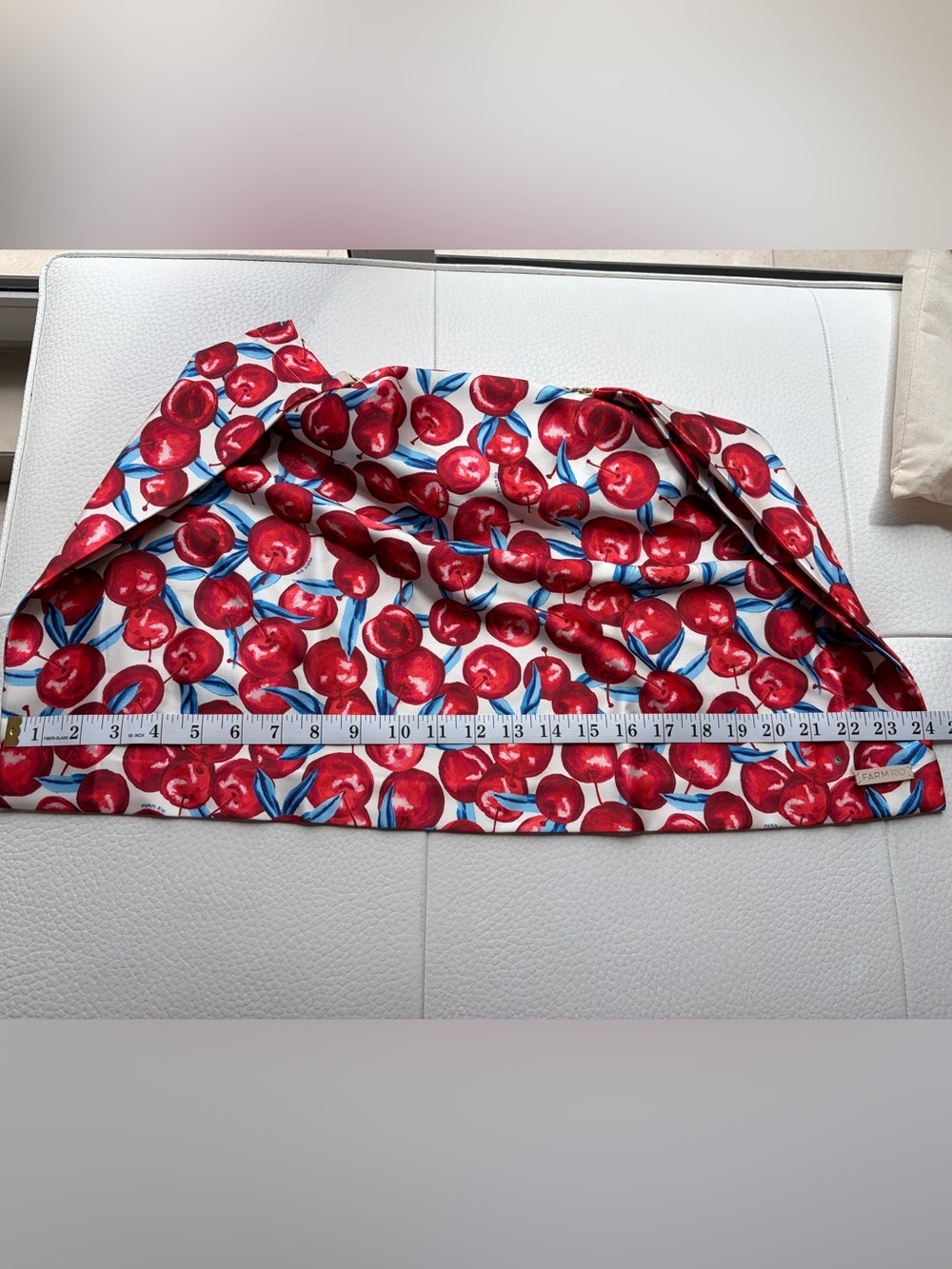 FARM RIO Red Cherry Satin Medium Scarf Bag - Picture 7 of 8